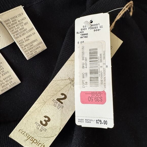 easyspirit Knit Black Maxi Skirt Womens Size 2 - Picture 5 of 5